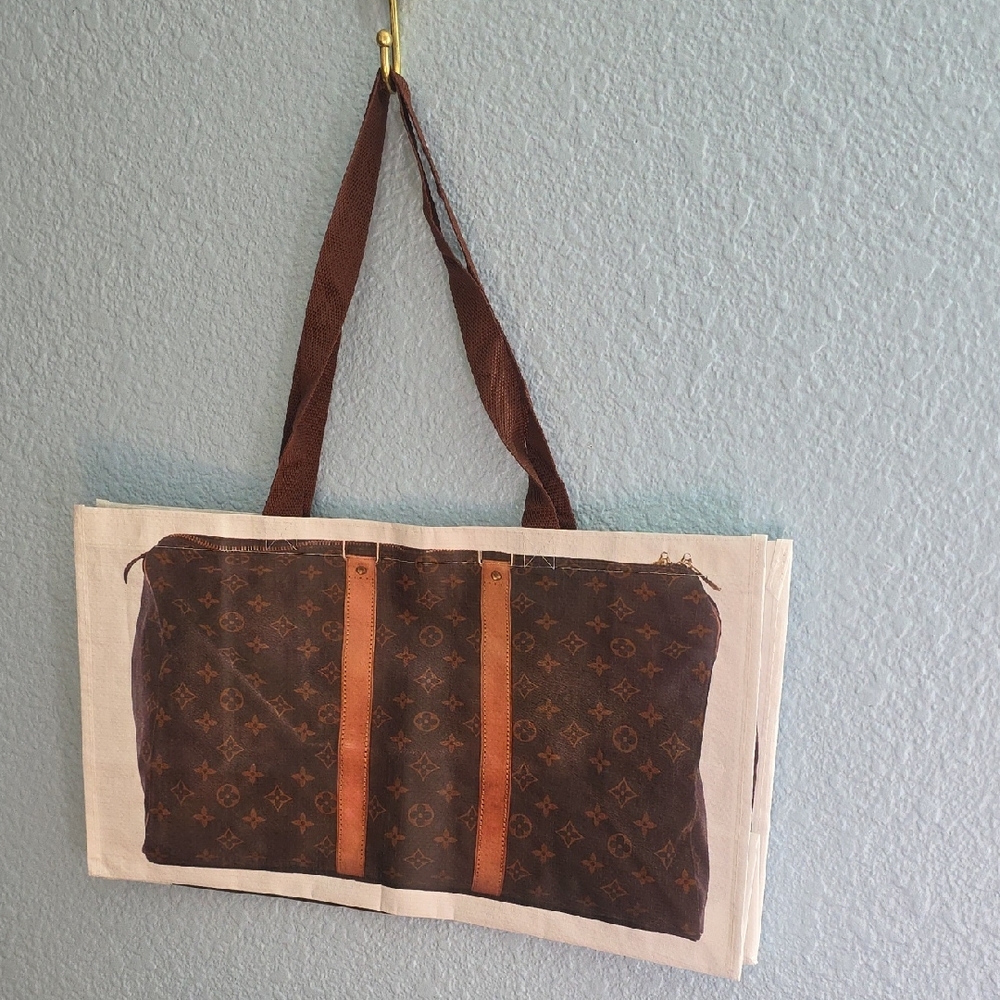Reuseable Monogram Canvas Tote Bag